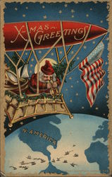 X-Mas Greeting N. America Postcard