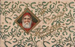 A Joyful Yuletide - Santa in Frame Postcard