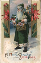 Santa Carrying a Pack of Toys Postcard