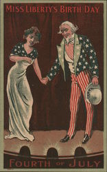 Miss Liberty's Birth Day, Uncle Sam Postcard