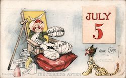 July 5; The Morning After (4th of July) Gene Carr Postcard Postcard Postcard