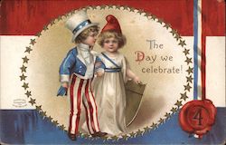 The Day We Celebrate (4th of July) Ellen Clapsaddle Postcard Postcard Postcard