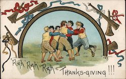 Children Playing Football Postcard