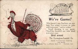Turkey in Suit Postcard