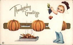Thanksgiving Greetings - Pumpkin Pie Postcard