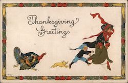 Thanksgiving Greetings Turkeys Postcard Postcard Postcard