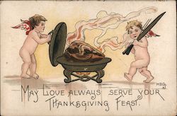 May Love Always Serve Your Thanksgiving Feast HBG Postcard Postcard Postcard