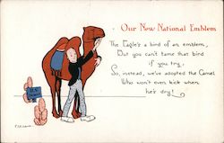 Our New National Emblem: Man with Camel Camels E. Weaver Postcard Postcard Postcard