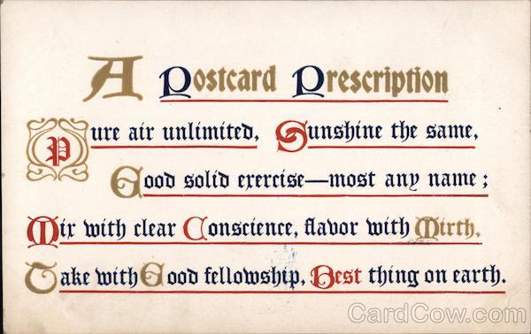A Postcard Prescription Post Card Clubs, Collecting, Deltiology