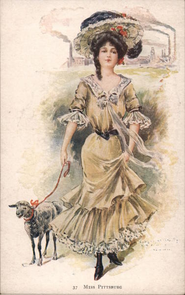 Miss Pittsburgh - Woman with Lamb Pennsylvania