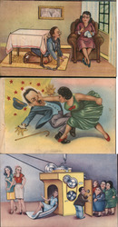 Set of 3: Mexican "Fema" Series Postcard