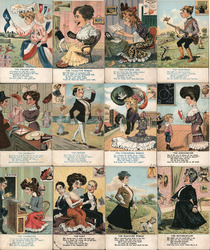 Set of 12: Vinegar Valentines Postcard