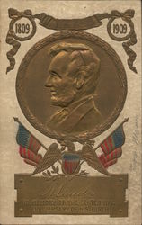 A. Lincoln In Memory of the Centinnial Anniversary of his Birth 1809 1901 Postcard