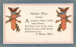 Mother Mine Poem Postcard