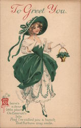 To Greet You St. Patrick's Day Ellen Clapsaddle Postcard Postcard Postcard