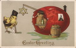 Easter Greetings, Star of David Postcard