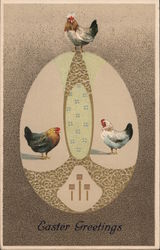 Easter Greetings - Chickens Postcard