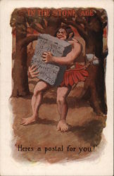 In The Stone Age "Here's a postal for you!" Postcard