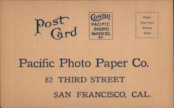 Pacific Photo Paper Company Correspondence Card Postcard