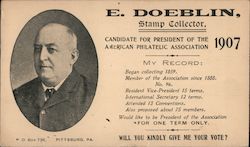 E. Doeblin, Stamp Collector Postcard