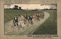 Wedding Party on Bicycles Postcard