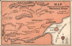 Map Shewing the Course of the Truelove River Postcard