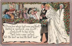 Wedding Scene with Poem Postcard