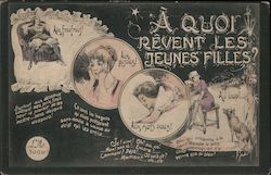 A Quoi Revent Les Jeunes Filles - Young Girls Postcard