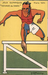 Rare: Jeux Olympiques Paris 1924 "Course de Haies" Olympics Roowy Postcard Postcard Postcard