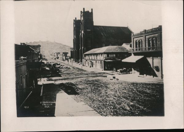 St. Francis Church on Vallejo Street, 1865 San Francisco California