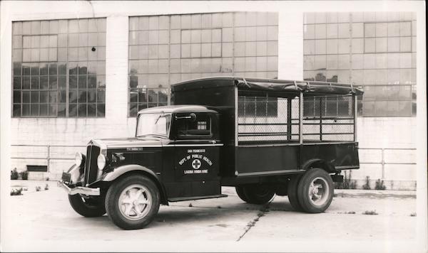 Dept. of Public Health Truck with cage transport in back San Francisco California