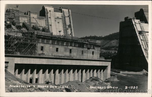 Powerhouse, Shasta Dam Construction Shasta Lake California