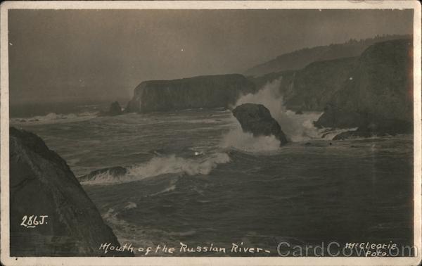 Mouth of the Russian River Jenner California W.M. McClearie Photo