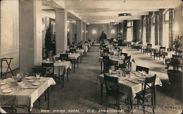 Main Dining Room, C.S. Sanatorium San Francisco California