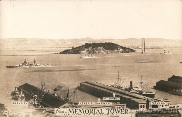 From Memorial Tower - Berkeley, Yerba Buena Island, Mt. Diablo San Francisco California