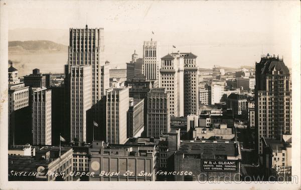 Skyline From Upper Bush St. San Francisco California