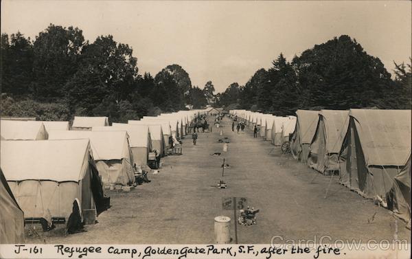 Refugee Camp, Golden Gate Park, San Francisco After the Fire J-161 California