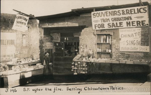 San Francisco After the Fire, Selling Chinatown Relics J-196 California