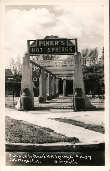 Entrance to Piner's Hot Springs Calistoga California
