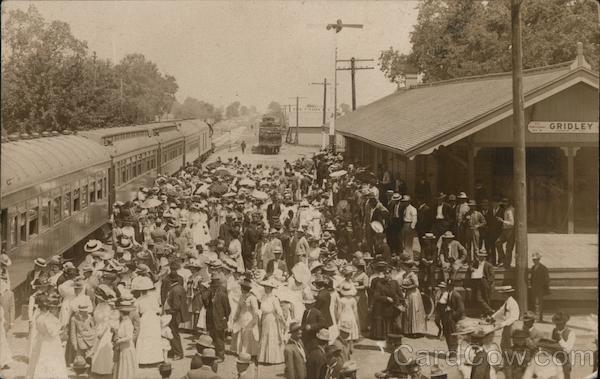 People at Train Station Gridley California