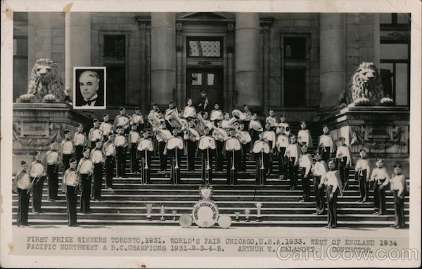 Vancouver Kitsilano Boys Band Conductor: Arthur W. Delamont cir. 1931 BC Canada