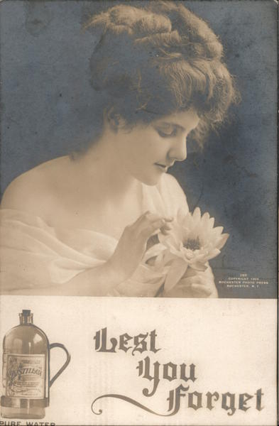 A Woman Looking at a Flower: Distillata Water Advertising