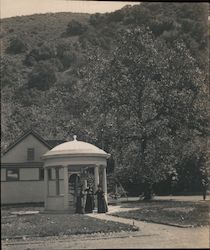 1901 Three Women Standing in a Gazebo - Alum Rock Park Original Photograph