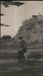 Woman Sitting on a Toadstool, Sutro Heights Park Original Photograph