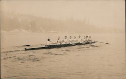 Stanford University Rowing Team Practicing for Race Postcard