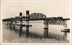 Martinez-Benicia Bridge, Overland Limited Crossing Postcard