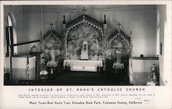 Interior of St. Anne's Catholic Church Postcard