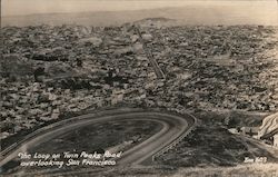The Loop on Twin Peaks Road Overlooking San Francisco Postcard