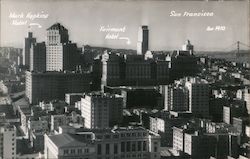 Aerial View of San Francisco - Mark Hopkins Hotel and Fairmont Hotel Postcard