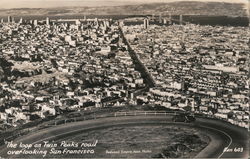 The Loop on Twin Peaks Road Overlooking San Francisco Postcard